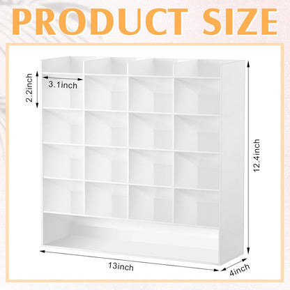 MotiMind Acrylic Pen Organizer Storage for 250 Markers Vertical Marker Organizer Acrylic Pen Display Holder for Office Desk Desktop Stationery Pencil Storage, Clear, 13 x 4 x 12.4 Inch