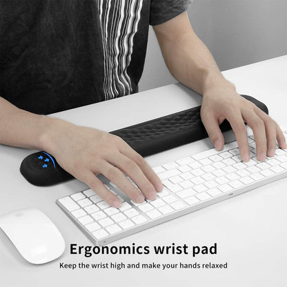 Vaydeer 60%-75% Keyboard Wrist Rest, Memory Foam Hand Rest Support Pad Padded for Office, Computer, Laptop, Mac Typing and Wrist Pain Relief and Repair(14.17inch,Black)