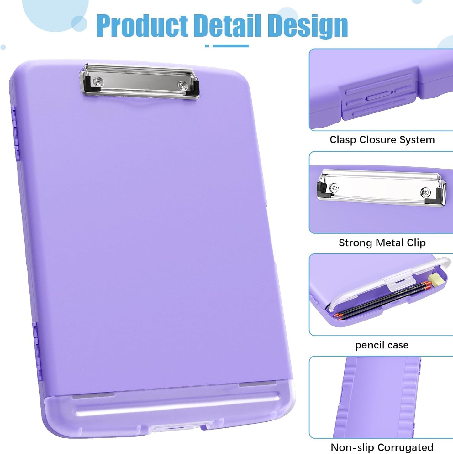 Hongri Clipboard with Storage with Pen Holder, Folder Nursing Clip Board 8.5 x 11 Foilo-Side Opening, High Capacity, Light Weight for Teachers, Classroom. Size 14 x 9.6 x 1.2 in(Pink)