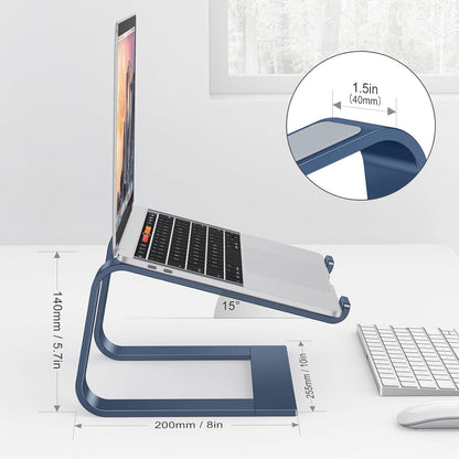 OMOTON Laptop Stand, Detachable Laptop Mount, Aluminum Laptop Holder Stand for Desk, Compatible with MacBook Air/Pro, Dell, HP All Laptops (11-16 inch), Silver