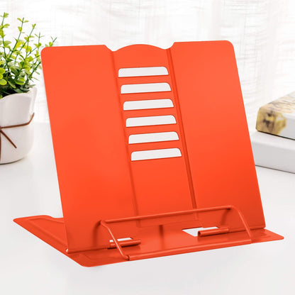 MSDADA Desk Book Stand Metal Reading Rest Book Holder Adjustable Cookbook Documents Holder for Recipes Textbooks Tablet Music Books, Mom Gifts, Gifts for Grandma Mom Mothers Day(Light Purple)