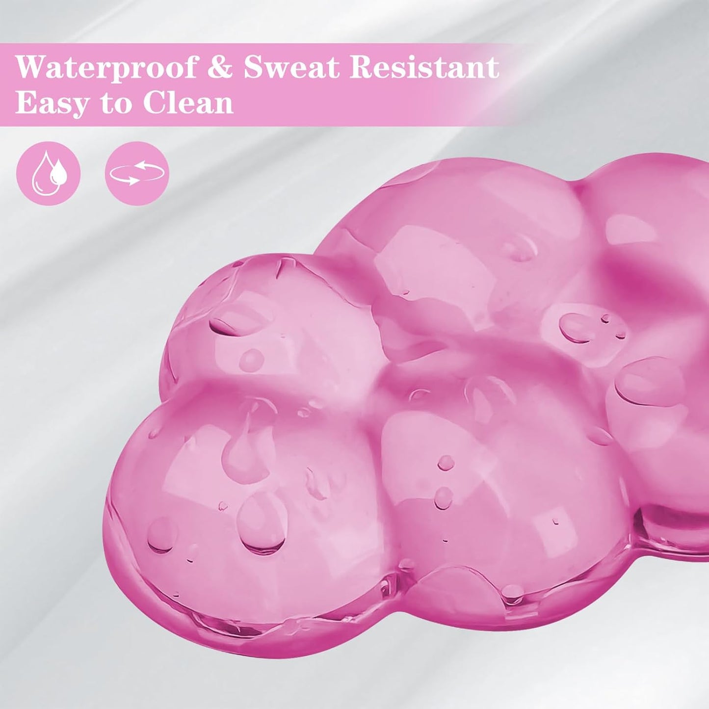 Gel Cloud Keyboard and Mouse Wrist Rest, Cute Wrist Support and Arm Support Keyboard Rest for Keyboard and Mouse Typing Pain Relief，Suitable for Office/Computer/Laptop/Gaming (Pink)