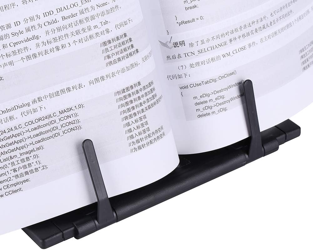 KLOUD CityBlack Metal Desktop Document Book Holder with 7 Adjustable Positions (Lost ocean-SJ981)