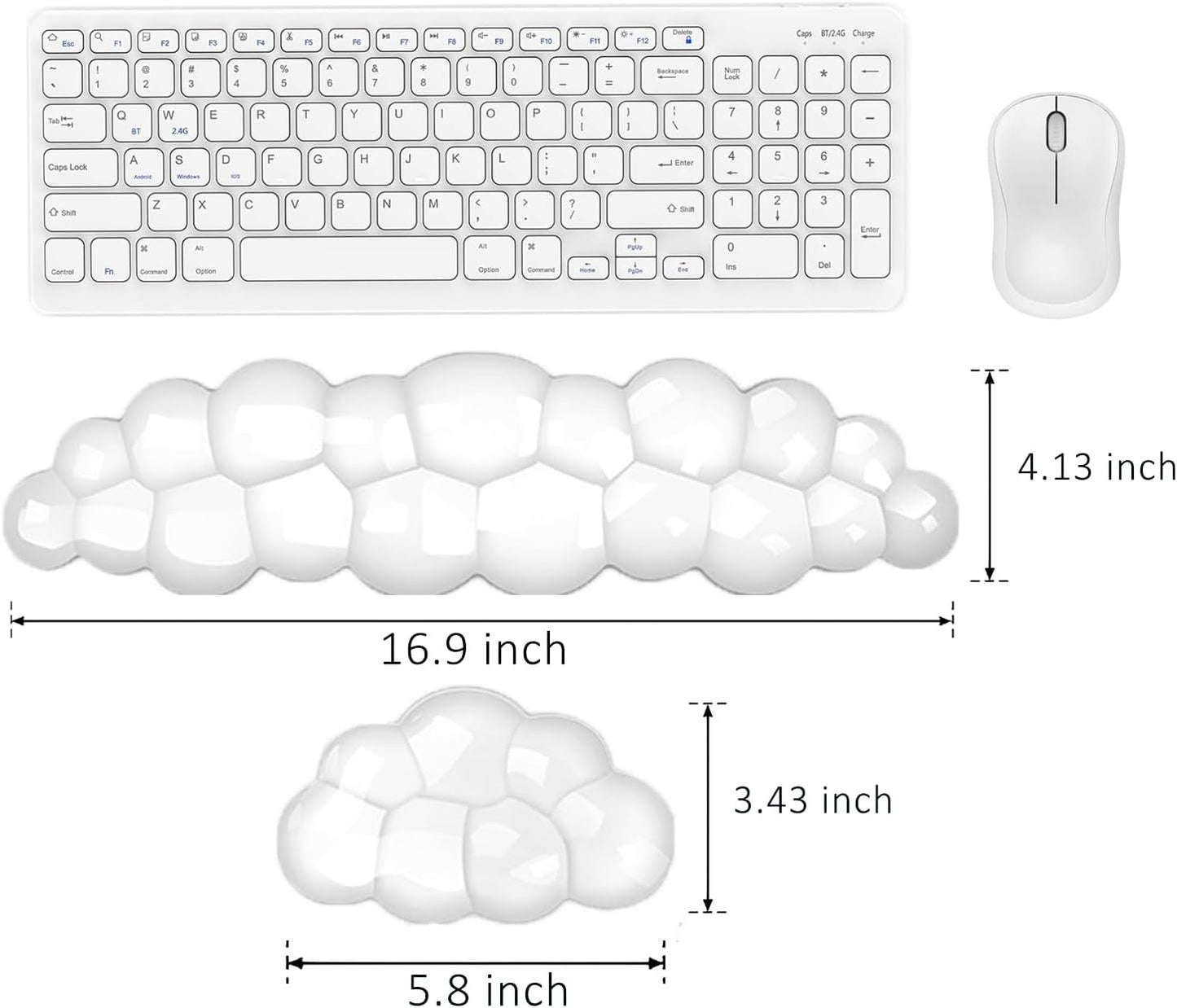 Clear Gel Wrist Rest for Keyboard, Keyboard Wrist Rest for Typing Pain Relief, Ergonomic Keyboard Arm Rest, Suitable for Office, Gaming, Computer, Laptop - Pink