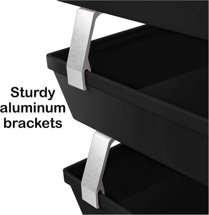 Acrimet 3 Tier Paper Letter Tray Side Load Letter Size, Office Desk File Document Organizer Plastic (Clear Crystal Color)