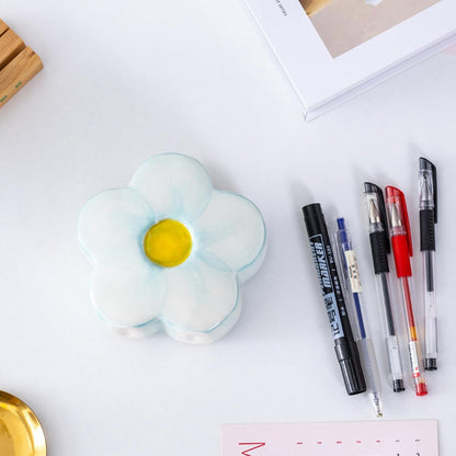Pink Pencil Holder Pen Holder Office Desk Accessories Aesthetic Cute Flower Home Decor Makeup Brush Holder Vase Birthday Gifts for Women Vanity Toothbrush Holder Kawaii Kitchen Utensil Holder