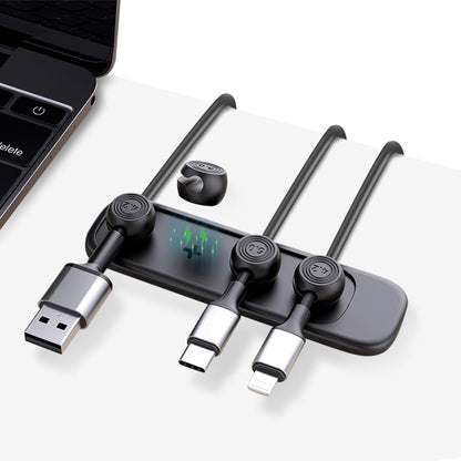 Wanheart Magnetic Cord Holders, Magnetic Cable Organizer for Desk – Multipurpose Wire Clips for Lightning, USB-C, Micro Chargers, Attach to Magnetic Surface – Office & Home Use (6 Round Clips)