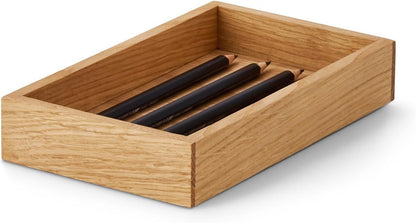OAKYWOOD Valet Tray Bundle – Solid Wood Desk Organizer – Document, Phone & Tablet Tray – Perfect for Office, Home, or School – Black