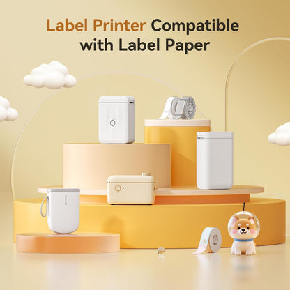 NIIMBOT D11 Label Tape D110 Label Maker Papers 3Rolls Cable Labels, Self-Adhesive Labeling Tape 0.47" X 4.29" (12 X 109mm) Cable Label Refills for Home Office Circuit Box, 195 Labels/3Rolls, White