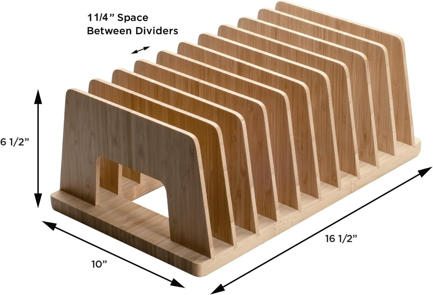 MobileVision Bamboo Desktop File Folder Organizer and Paper Tray, 7 Slots