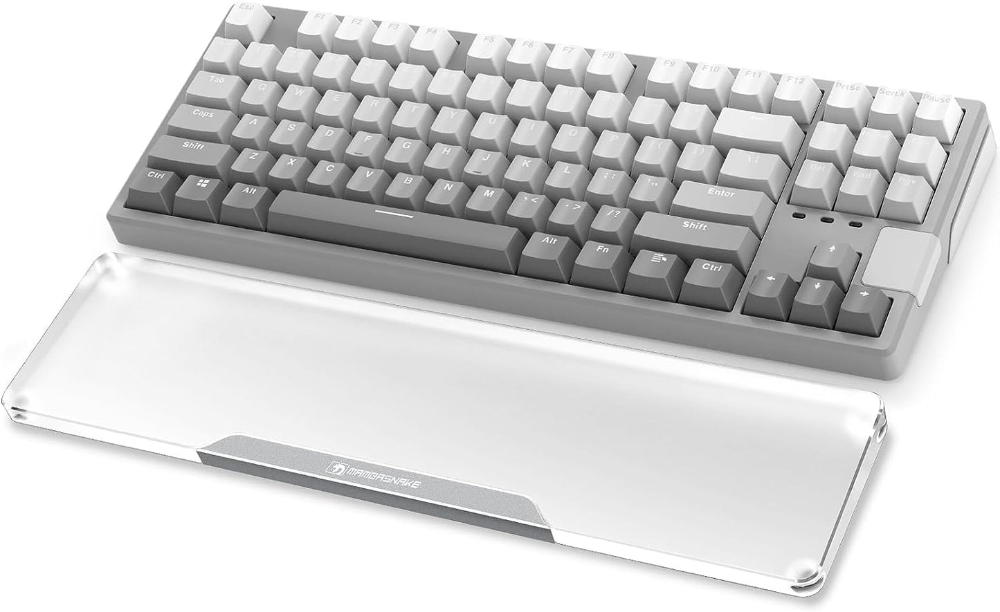 SELORSS Acrylic Keyboard Wrist Rest 98-Key Mechanical Keyboards Ergonomic Palm Rest for Computer Keyboard,Anti-Slip Base,Wrist Pad for Laptop,Office & Home-Easy Typing