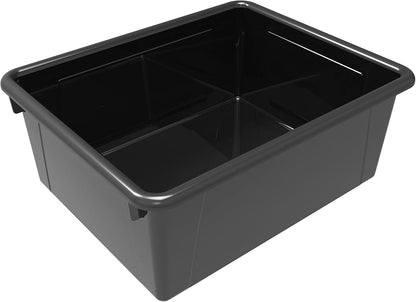 Storex Letter Size Flat Storage Tray – Organizer Bin for Classroom, Office and Home, Clear, 5-Pack (62531A05C), 10 x 13 x 3 Inches