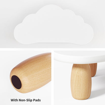 AFOOYO Monitor Stand Riser,Cloud Shape Wood Computer Monitor Stand, 16.5IN Monitor Stand Riser, Multi-Purpose Desktop Organizer Riser for Computer,Laptop,Printer,TV,Pink