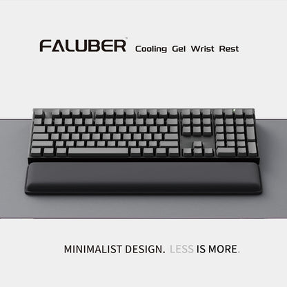Faluber Cooling Gel Wrist Rest, 12.5-inch Length for Compact Keyboard, Memory Foam Palm Rest with Non-Slip Footpad, Ergonomic Design, Stain Resistant, PC Accessory Gaming Gear (Small-Compact)