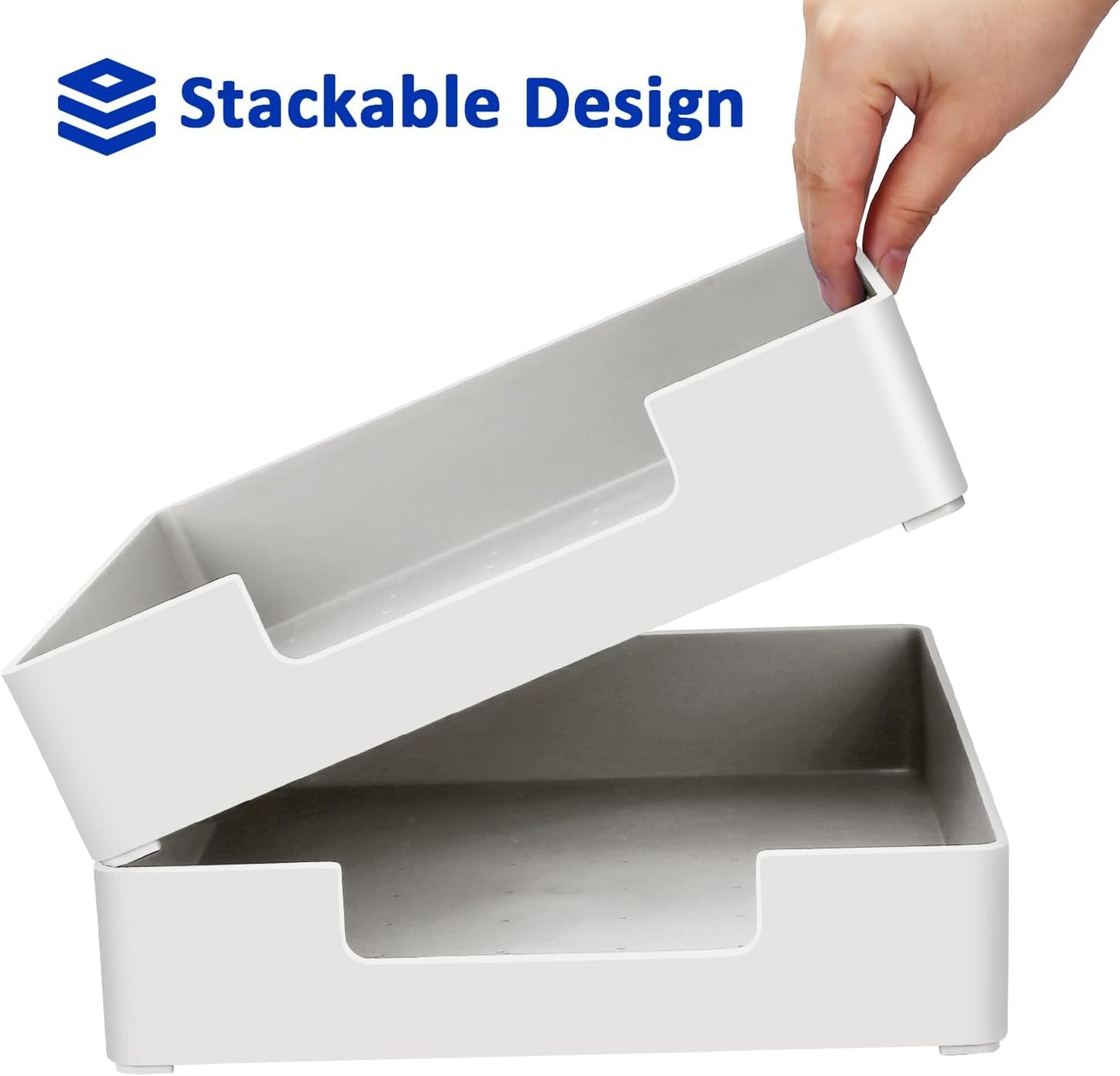 Letter Tray Letter Organizer Paper Tray, Desk Drawer Organizer for Office Supplies, Magazines, Folders, File,Notebooks, Stationery, Plastic Desk Tray for Desktop, for Home, Office, School, 1 Tier