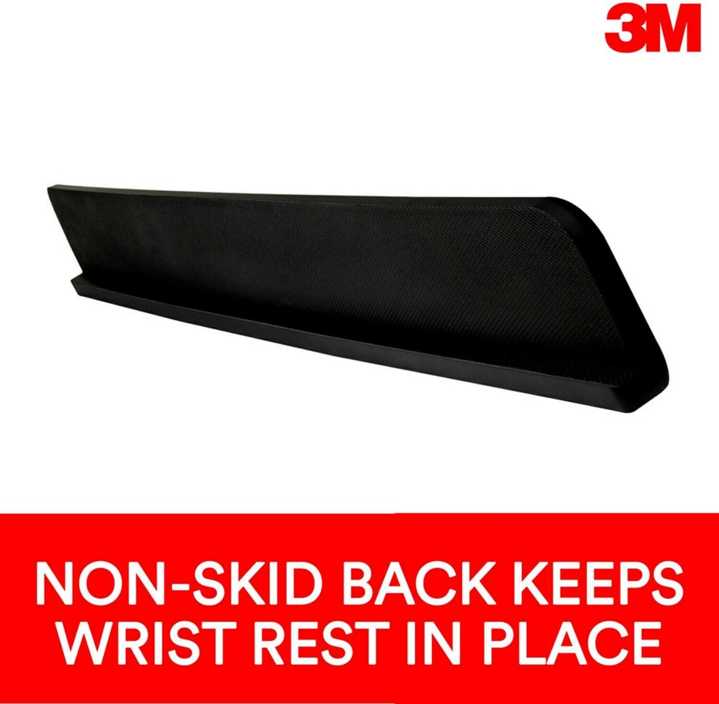 3M Gel Wrist Rest for Standing Desks, Wraps Around Edge of Desk for Comfort, Non-Slip Back Stays in Place (WR200B)