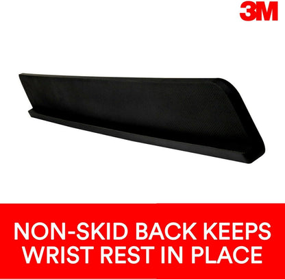 3M Gel Wrist Rest for Standing Desks, Wraps Around Edge of Desk for Comfort, Non-Slip Back Stays in Place (WR200B)