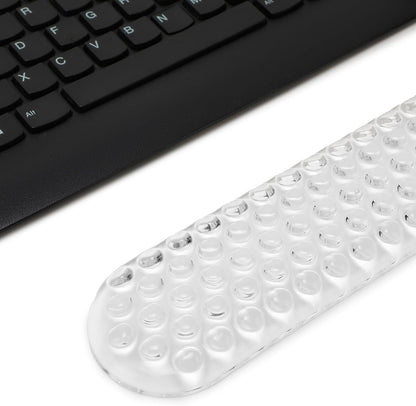 MEGREZ Clear Gel Wrist Rest for Keyboard and Mouse, Cute Crystal Gel WristRest, Ergonomic Wrist Rest Set, Cloud Wrist Rest Keyboard, Pink