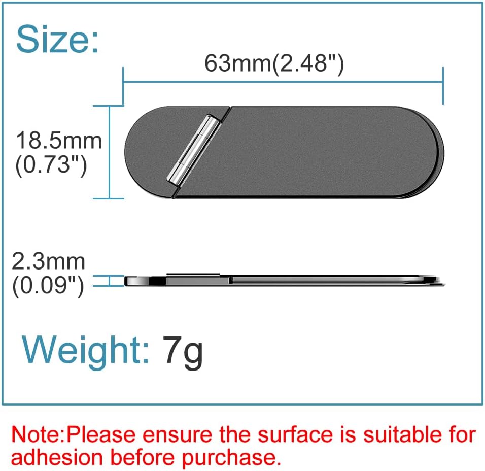 OCEANLOVE Kickstand for Phone and Case, Adhesive iPhone Stand Ultra-Slim Kick Stand,Metal, Adjustable Angle, for iPhone16/15/14/13/12&MiniPlusProMax Samsung S22/S21 and Mostly Phone