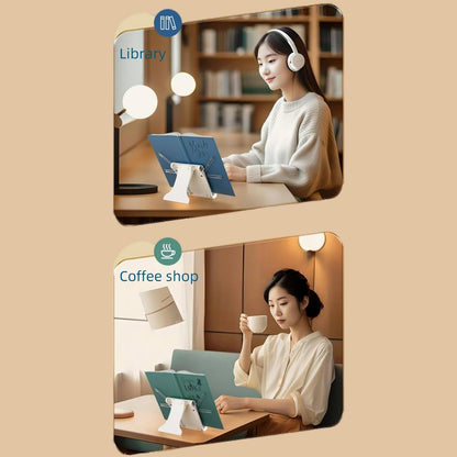 Travel Mini Book Holders for Reading Hands Free - Portable and Adjustable Book Stand for Reading, Two-in-one (Book + Tablet Stand) - Essential for Students/Professionals/Reading Enthusiasts