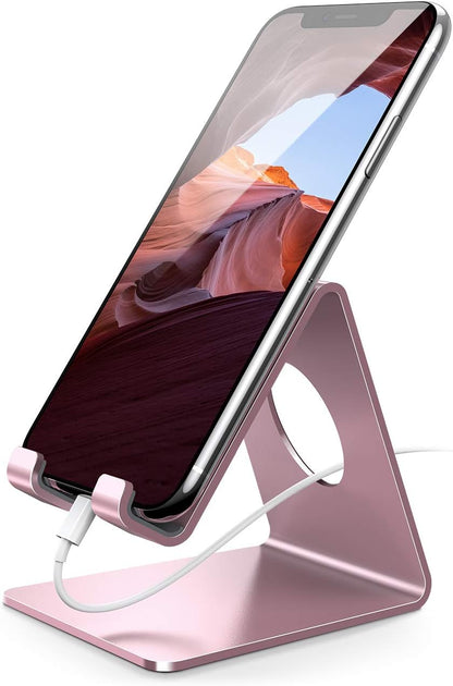 Lamicall Cell Phone Stand, Phone Dock: Cradle, Holder, Stand for Office Desk - Black