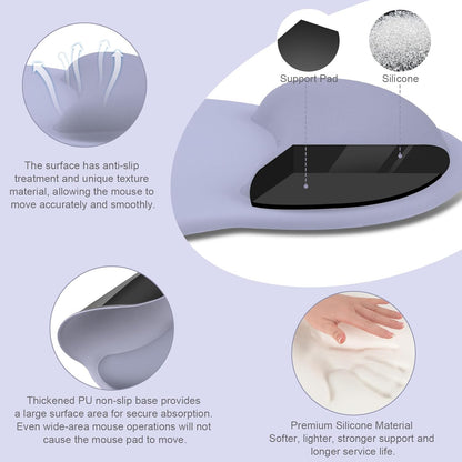 MOSISO Wrist Rest for Keyboard Mouse Pad Set, Large Gaming Deskpad&Circle Curved Mousepad&Keyboard Wrist Rest&Coaster, Ergonomic Non-Slip Mousepad&Easy Typing Pad with Silicone Lining, Apricot