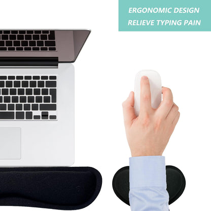 Keyboard Wrist Rest Mouse Wrist Support Set, Memory Foam Wrist Rest Pad for Computer Laptop Keyboard Mouse, Ergonomic Wrist Cushion Support for Typing Pain Relief, Gaming Home Office, Purple