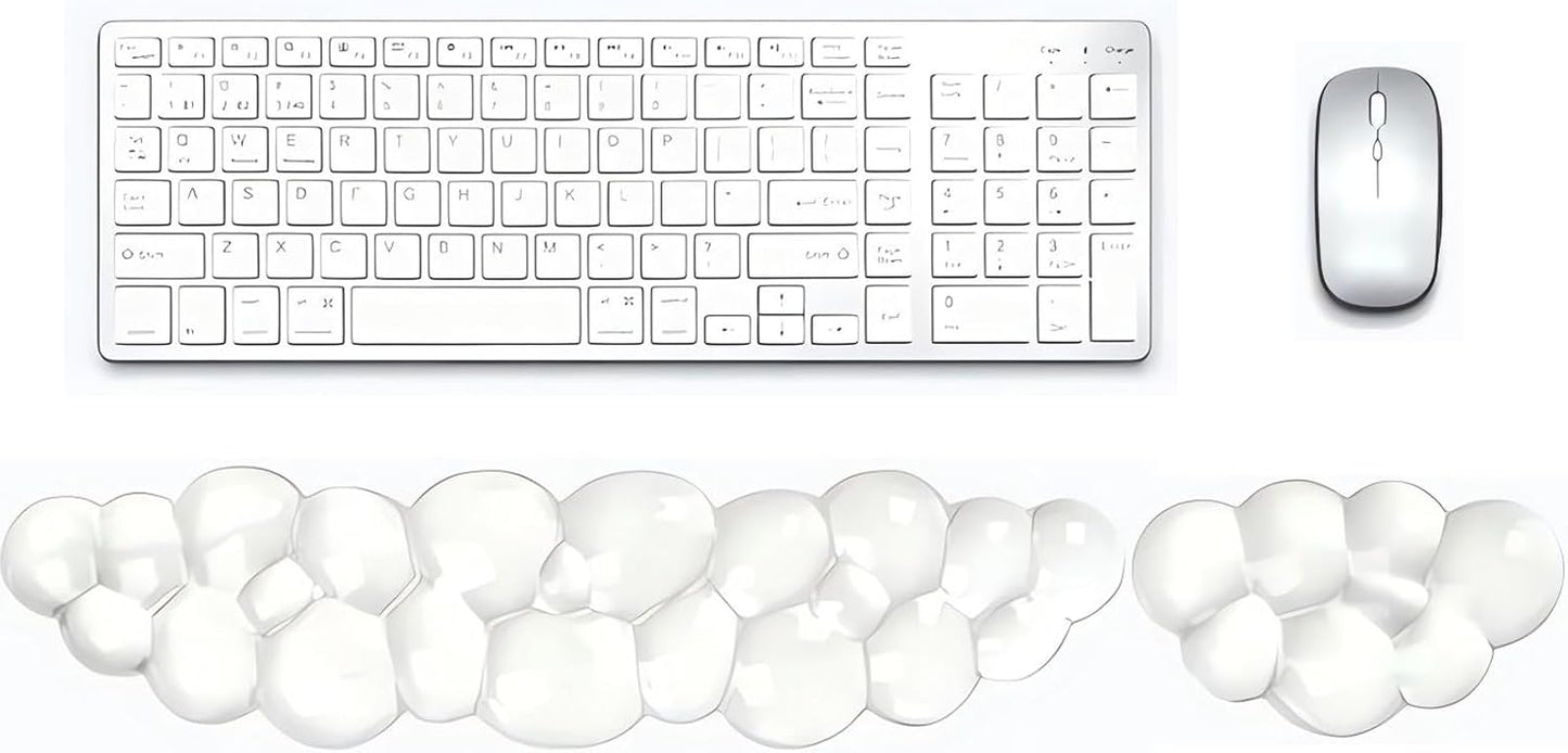 Clear Gel Wrist Rest for Keyboard, Keyboard Wrist Rest for Typing Pain Relief, Ergonomic Keyboard Arm Rest, Suitable for Office, Gaming, Computer, Laptop - Pink
