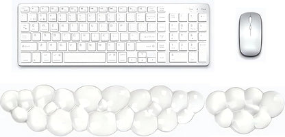 Clear Gel Wrist Rest for Keyboard, Keyboard Wrist Rest for Typing Pain Relief, Ergonomic Keyboard Arm Rest, Suitable for Office, Gaming, Computer, Laptop - Pink