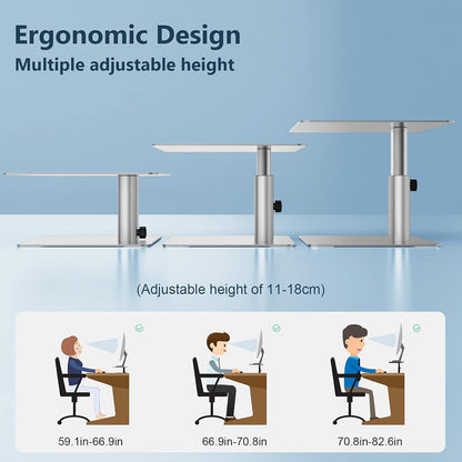 Nillkin Monitor Stand for Desk, Adjustable Height Computer Monitor Stand, Ergonomic Aluminum Computer Stand for Desktop Monitor, iMac, Studio Display XDR, Dell, HP, Lenovo, Other Screen Display, Black