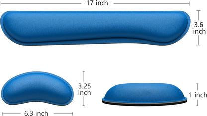 Dapesuom Enlarge Keyboard Wrist Rest, Cute Memory Foam Keyboard Wrist Cushion for Computer Desk Mats Support, Typing Pain Relief Ergonomic Mouse Pad Rests with Non-Slip Base for Gaming, Laptop, Purple
