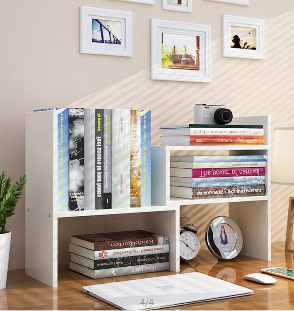 Sorfity Adjustable Desktop Bookshelf, Desk Organizer Display Shelf Counter Top Bookcase Free Style Display Shelf Rack Office Supplies Storage Shelf Book Multipurpose Bookshelf for Office Kitchen