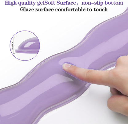 Gel Wrist Rest for Keyboard and Mouse, Wrist Rest for Keyboard, Mouse Wrist Support, Pain Relief, Cool Touch, Non-Skid, Keyboard and Mouse Wrist pad Set