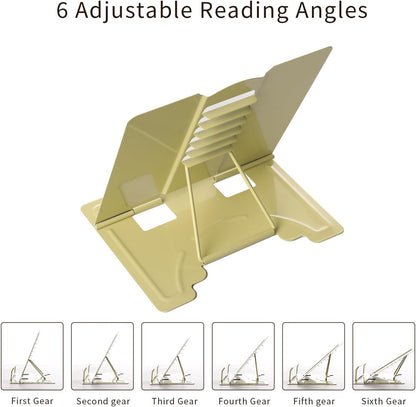 Camelmother Metal Book Holder Adjustable Book Stand for Reading