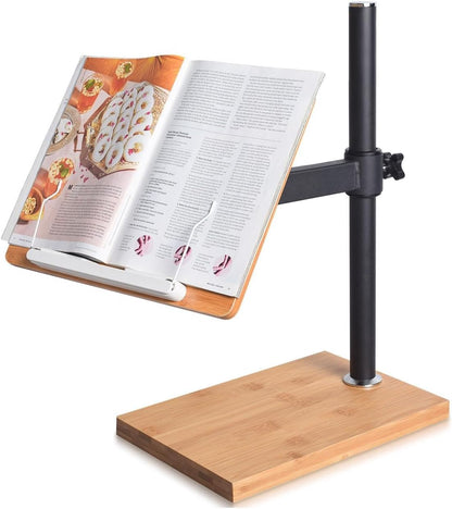 wishacc Adjustable Book Stand for Reading, Ergonomic Desktop Book Reading Stand with Height & Angle Adjustment, Heavy Duty Textbook Stand & Book Holders for Reading Hands Free for Reading Enthusiasts