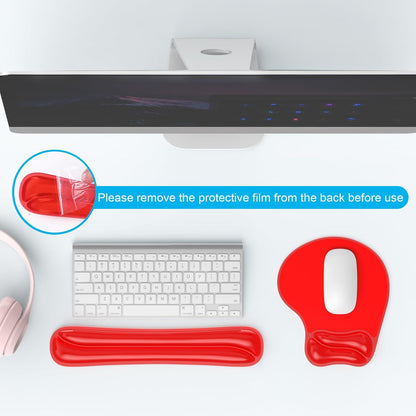 Gel Mouse pad & Keyboard Wrist Rest Set, Ergonomic Keyboard and Mousepad with Wrist Support, Keyboards Wrist Rest, Computer Keyboards Pad, Cooling Gel Blue