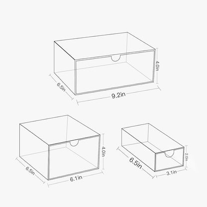 Desk Organizer with Drawers, Stackable Plastic Storage Drawers for Makeup or Desk Organization, Cabinets for Office Dressing Countertop Bathroom Bedroom (6 Packs)