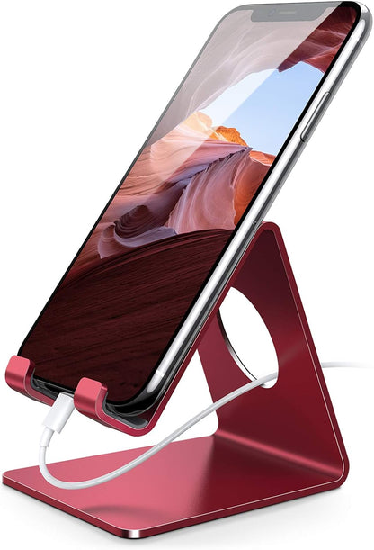 Lamicall Cell Phone Stand, Phone Dock: Cradle, Holder, Stand for Office Desk - Black