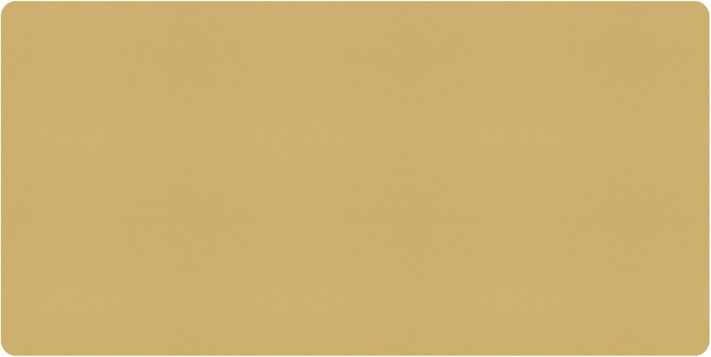 Bloss Leather Desk Pad and Keyboard Wrist Rest, Large Mouse Pad + Keyboard Pad+Mouse Wrist Support, Non-Slip Desk Mat Protector for Office, Home(31.5×15.7 Inches,Beige)