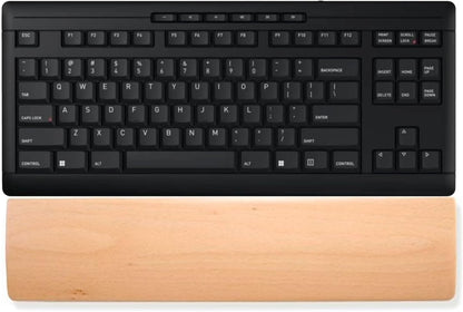 HomeDo Wooden Wrist Rest for Mechanical Keyboards, Support pad for Palm, Ergonomic Rest for Typing and Gaming,Palm Rest,Hand Rest (Beech,14.17”x3.15”(87 Key 80%))