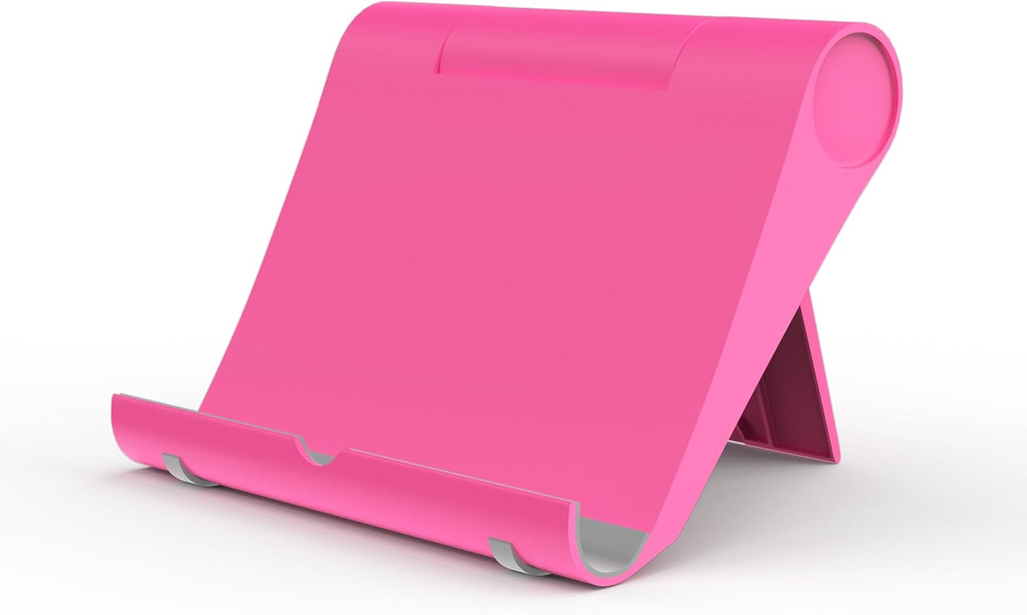 Cell Phone Stand for Desk, Foldable and Adjustable Multi-Angle Holder Dock, Universal Compatibility for Most Phone and Tablet, Portable and Sturdy Design for Office and Home (Pink)