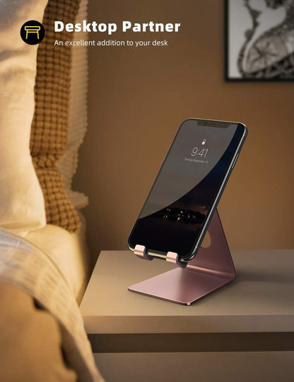 Lamicall Cell Phone Stand, Phone Dock: Cradle, Holder, Stand for Office Desk - Black