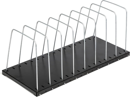 Huron Steel Wire Adjustable Vertical 8-Slot Desk File BinderOrganizer Storage