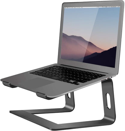 Orionstar Ergonomic Laptop Stand, Premium 5mm Aluminum Riser for 10-15.6 Inch Notebook Computer, Tool-Free Detachable Elevator Holder for Desk Office, Sturdy Riser for Eye-Level Neck Relief (Gold)