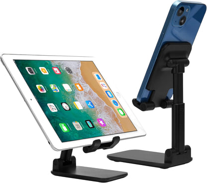 HOTEMIA Cell Phone Stand,Adjustable Foldable Phone Stand for Desk Taller iPhone Stand Compatible with All Smart Phone Desk Accessories(Green)