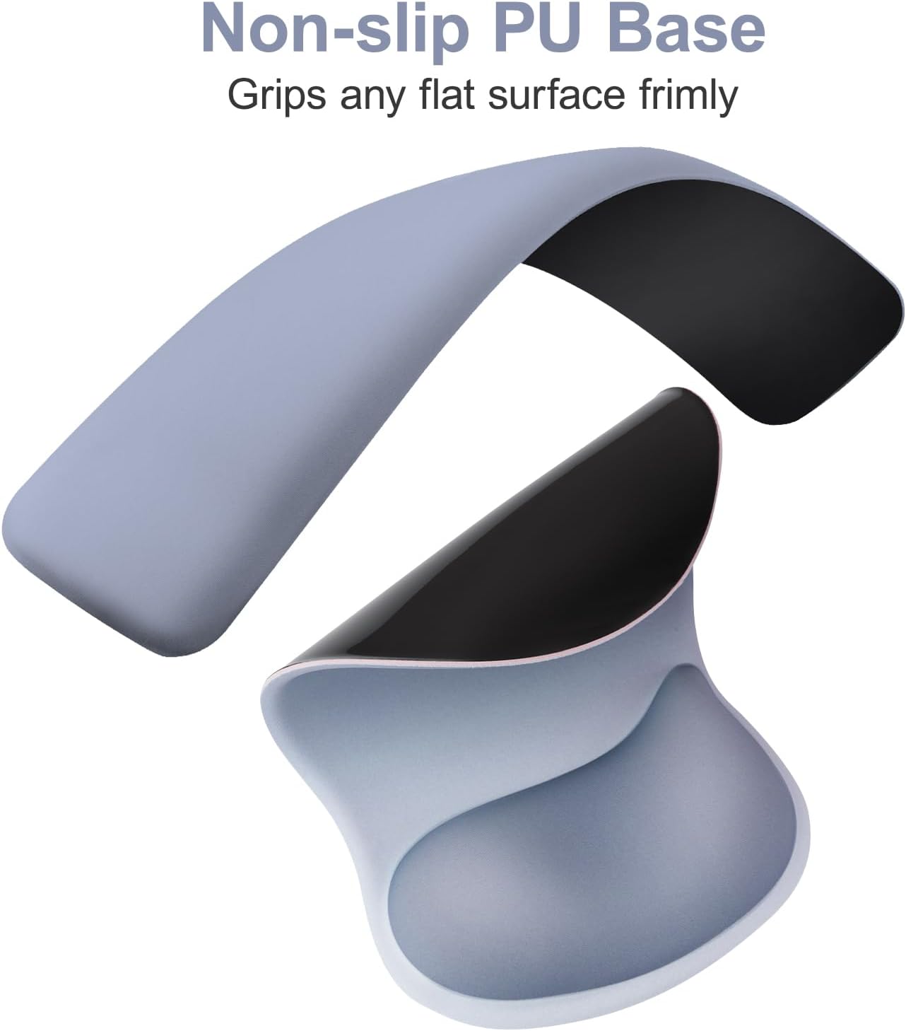 MOSISO Wrist Rest Support for Mouse Pad&Keyboard Set, Ergonomic Mousepad with Concave Curved Memory Foam, Non-Slip Base Pain Relief Comfortable Rectangular Easy Typing Pad for Home/Office, Brown