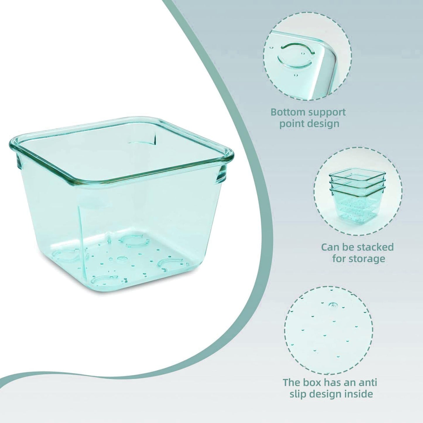Clear Acrylic Drawer Organizers Set Storage for Makeup, Office Desk Small Vanity Trays for Drawer Bathroom Plastic Make up Organizers 25 Pcs