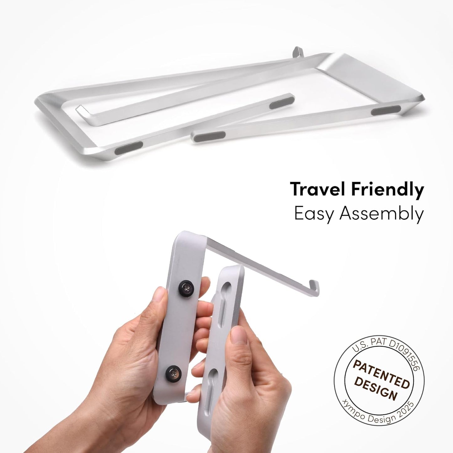 xympo Aluminum Laptop Stand for Desk, fits 13" - 16" Laptops