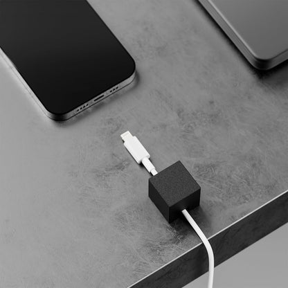 (2 PCS - Gold & Silver) Metal Cord Holder, Weighted Cable Organizer or Management, Heavy Wire Keeper for Nightstand, Bedside Table, Desk - N2U Cords Strap for Phone USB-C, Lightning Charger Cables