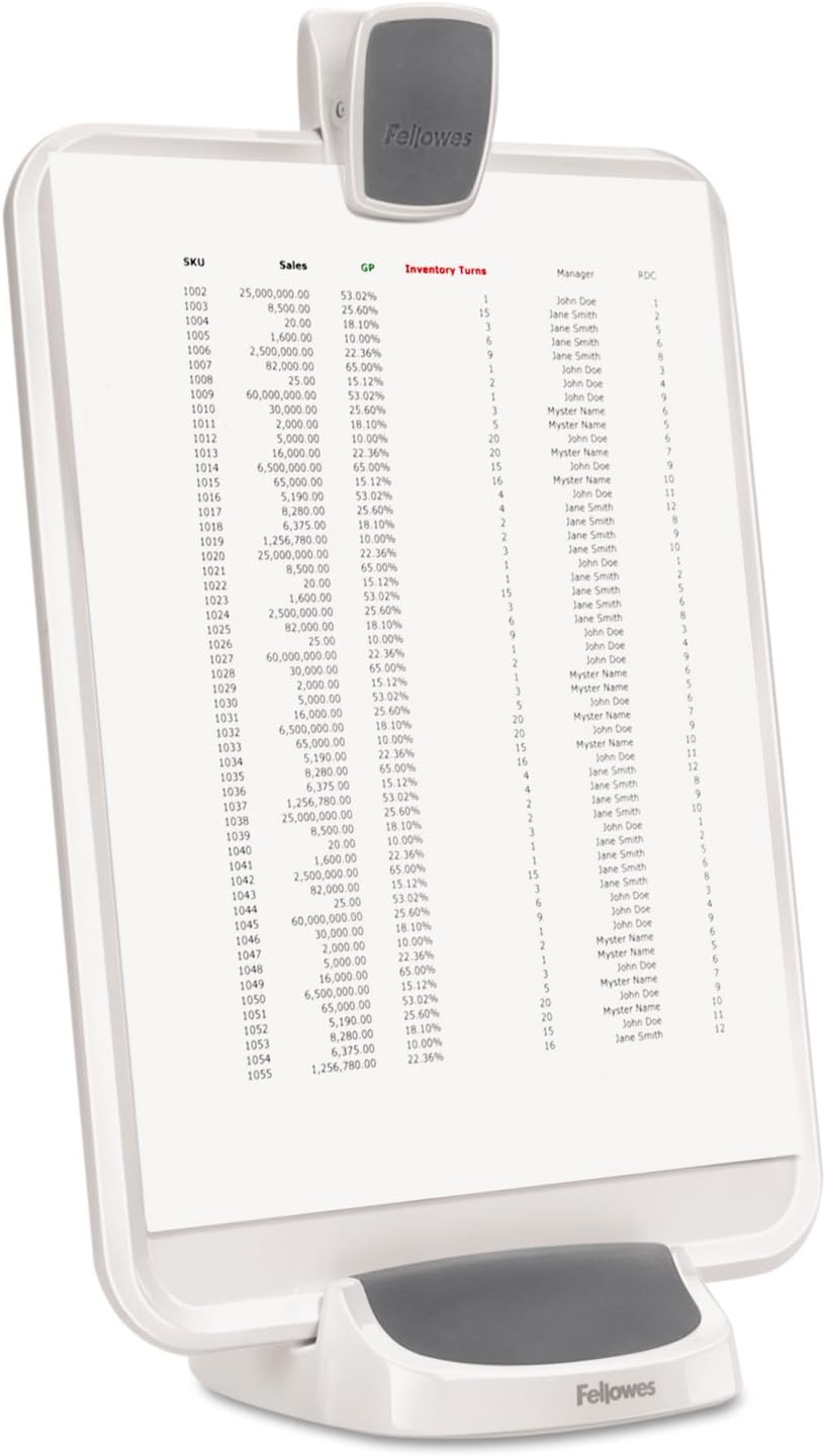 Fellowes I-Spire Series Document Lift/Holder, White/Gray (9311503)